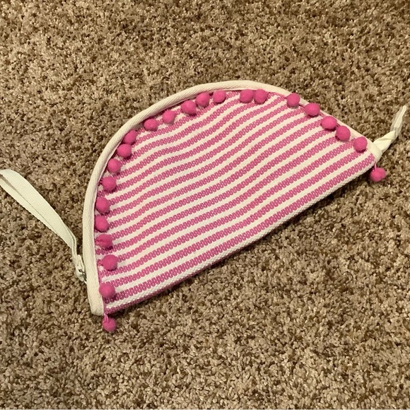 AB Casual clutch purse make up bag handmade NEW pink Boho - Picture 1 of 8